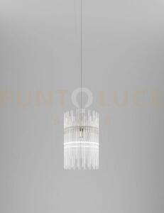 Diadema sospensione bg cristallo bronzo satinato 1 luce attacco e27