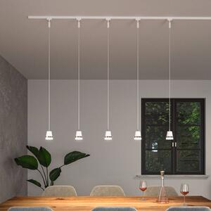 Paulmann URail Lampada a sospensione Cone, bianco segnale, GU10 dimmerabile, Bianco / Opale, Soggiorno / Sala da pranzo, Plastica, Moderno