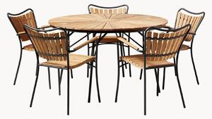 Set da pranzo da giardino in legno di teak Ellen, set da 6