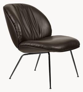 Poltrona lounge in pelle Beetle