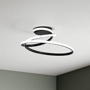 Luce Ambiente Design Plafoniera a LED Coaster, Nero, Soggiorno / Sala da pranzo, Alluminio, Moderno, Plafoniera LED