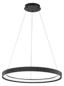 Luce Ambiente Design Lampada LED a sospensione Niike, nera, Ø 70 cm, metallo, CCT Niike, Nero, Soggiorno / Sala da pranzo, Metallo, Moderno
