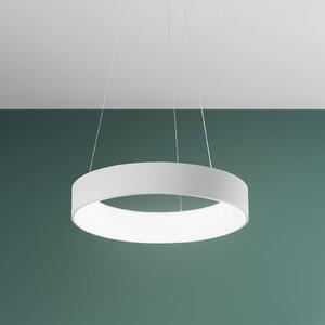 Luce Ambiente Design Lampada LED a sospensione Noah, bianca, Ø 60 cm, metallo, CCT Noah, Bianco / Opale, Soggiorno / Sala da pranzo, Alluminio, Moderno