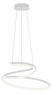 Luce Ambiente Design Lampada LED a sospensione COASTER, bianca, Ø 60 cm, metallo, CCT Coaster, Bianco / Opale, Soggiorno / Sala da pranzo, Alluminio, Moderno