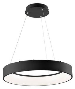 Luce Ambiente Design Lampada LED a sospensione Noah, nera, Ø 60 cm, metallo, CCT Noah, Nero, Soggiorno / Sala da pranzo, Alluminio, Moderno