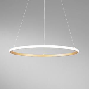 Luce Ambiente Design Lampada LED a sospensione Axis, Ø 60 cm, color oro, metallo, CCT Axis, Ottone / Oro, Soggiorno / Sala da pranzo, Metallo, Moderno