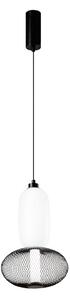 Luce Ambiente Design Lampada LED a sospensione INKAS, altezza 41 cm, nero, vetro/metallo, CCT Inkas, Nero, Soggiorno / Sala da pranzo, Vetro
