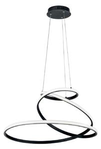 Luce Ambiente Design Lampada LED a sospensione COASTER, nera, Ø 60 cm, metallo, CCT Coaster, Nero, Soggiorno / Sala da pranzo, Alluminio, Moderno