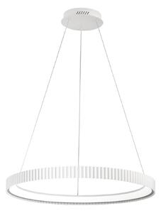 Luce Ambiente Design Lampada LED a sospensione Niike, bianca, Ø 70 cm, metallo, CCT Niike, Bianco / Opale, Soggiorno / Sala da pranzo, Metallo, Moderno