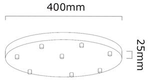 Open Design OR85334 - Lampadario sospeso su cavo ERO 8xG9/8W/230V oro
