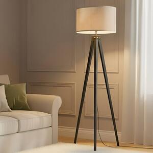 Lampada da terra Herry Lindby, Nero, Soggiorno / Sala da pranzo, Tessuto / Stoffa / Seta, Scandinavo, Lampada da terra