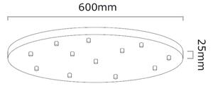 Open Design OR85396 - Lampadario a cavo ERO 12xG9/8W/230V oro