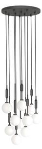 Open Design OR85372 - Lampadario a sospensione su cavo ERO 10xG9/8W/230V nero