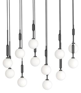 Open Design OR85464 - Lampadario a sospensione con cavo ERO 12xG9/8W/230V nero