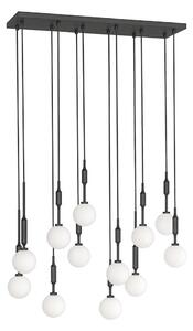 Open Design OR85464 - Lampadario a sospensione con cavo ERO 12xG9/8W/230V nero