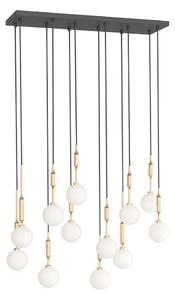 Open Design OR85457 - Lampadario a sospensione su cavo ERO 12xG9/8W/230V dorato