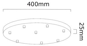 Open Design OR85341 - Lampadario a sospensione su cavo ERO 8xG9/8W/230V nero