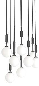 Open Design OR85341 - Lampadario a sospensione su cavo ERO 8xG9/8W/230V nero