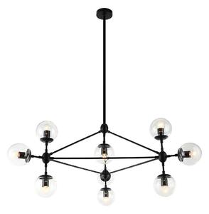 Open Design OR80094 - Lampadario a stelo BAO 10xE27/8W/230V nero