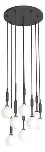 Open Design OR85341 - Lampadario a sospensione su cavo ERO 8xG9/8W/230V nero