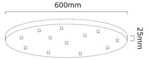 Open Design OR85389 - Lampadario a sospensione ERO su cavo 12xG9/8W/230V cromo lucido