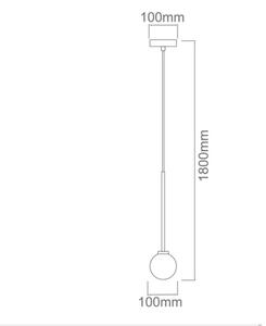 Open Design OR80629 - Lampadario a sospensione con cavo OTA 1xG9/8W/230V nero