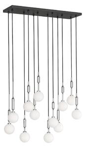 Open Design OR85440 - Lampadario sospeso con cavo ERO 12xG9/8W/230V cromo lucido
