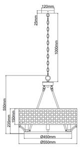 Open Design OR84375 - Lampadario a catena VERNO 6xE14/12W/230V cromato lucido