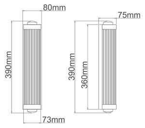 Open Design OR84498 - Applique da parete per bagno FUMI 2xG9/8W/230V IP44 nera