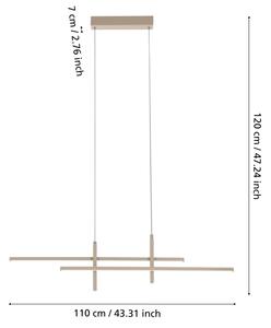 Eglo 901887 - Sospensione LED a cavo TREPILIANO LED/20W/230V beige