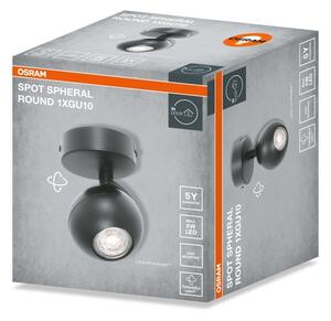 Osram - Faretto SPOT SPHERAL 1xGU10/6W/230V nero