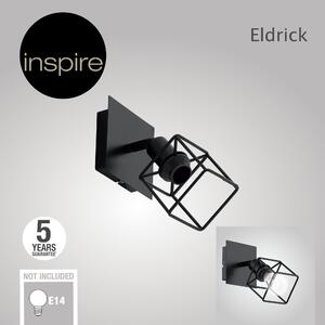 Faretto Eldrick nero in metallo E14 28W INSPIRE