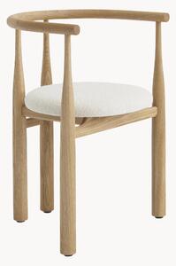 Sedia con braccioli in legno di quercia Bukowski