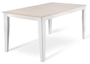 E-STYLO Tavolo allungabile Top in melaminico cemento bianco Base in metallo bianco Allunghe interne in melaminico cemento bianco,80cm X 130/290cm H. 76cm,Top: cemento bianco gambe: metallo bianco