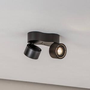 Arcchio Faretto da soffitto LED Rotari, 1240 lm, a 2 luci, nero Rotari Arcchio, dimmerabile, Nero, Soggiorno / Sala da pranzo, Alluminio, Moderno