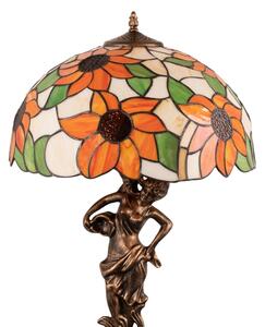 Brilagi - Lampada da tavolo in vetro stile Tiffany SUNFLOWER 1xE27/60W/230V