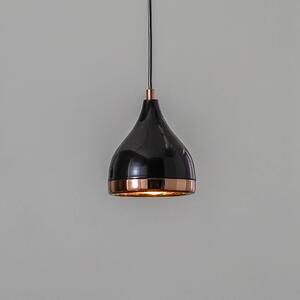 Opviq Sospensione Yildo 7000 1 luce Ø15cm nero/rame