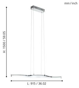 Eglo 96101 - Lampadario a LED LASANA 2 2xLED/10,5W/230V
