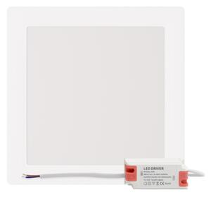 Plafoniera LED Slim Quadrata 20W 2.000lm no Flickering 225x225mm - OSRAM LED Colore Bianco Caldo 3.000K