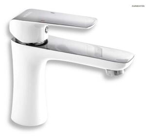 Novaservis Nobless Tina - Miscelatore da lavabo, con sistema di scarico, bianco/cromo 38003,1