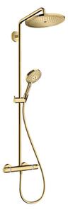Hansgrohe Croma Select S - Set doccia Showerpipe 280 con termostato, EcoSmart, color oro lucido 26891990