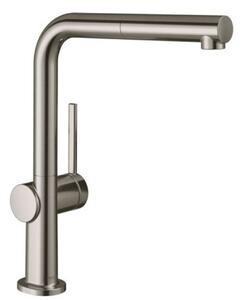 Hansgrohe M54 - Miscelatore da lavello Talis con bocca di erogazione estraibile, simil inox 72808800