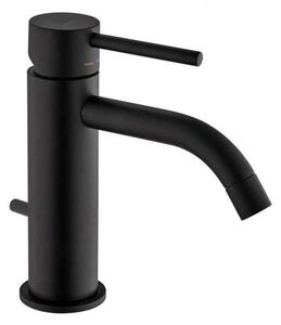 Paffoni Light - Miscelatore da lavabo con sistema di scarico, nero opaco LIG075NO