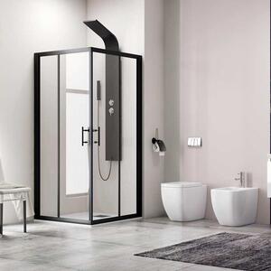 Kamalu box doccia 70x150cm finitura nera mat modello kf1000b