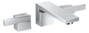 Axor Edge - Miscelatore da lavabo, con sistema di scarico, montaggio a 3 fori, cromo/taglio a diamante 46061000