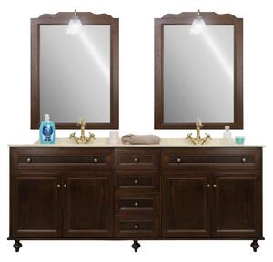 MOBILI 2G - MOBILE BAGNO CLASSICO LEGNO TINTA NOCE L.160 P.60