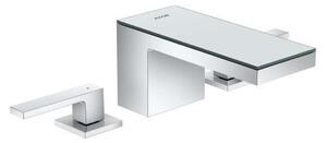 Axor MyEdition - Miscelatore a 3 fori per lavabo, con sistema di scarico Push-Open, cromo/vetro a spechio 47050000