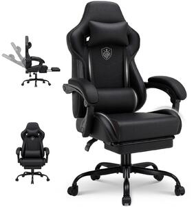 Sedia da gaming GTPLAYER, sedia da ufficio, poltrona da gaming con poggiapiedi, sedia da gaming ergonomica con braccioli regolabili, sedia da scrivania regolabile in altezza