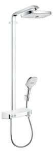 Hansgrohe Raindance Select E - Set doccia Showerpipe 300 con termostato, 2 getti, EcoSmart 9 l/min, bianco/cromato 27283400