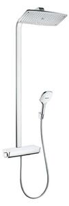 Hansgrohe Raindance Select E - Set doccia Showerpipe 360 con termostato, EcoSmart 9 l/min, bianco/cromato 27286400